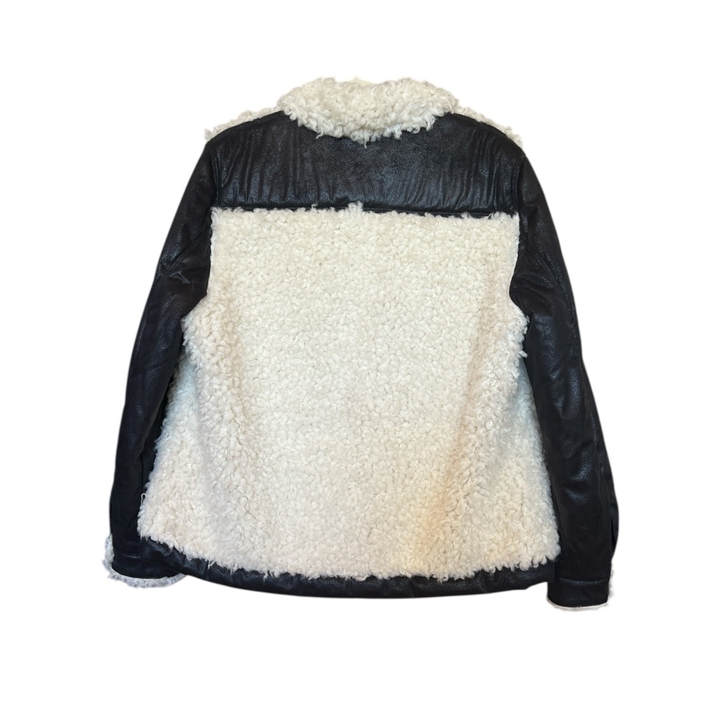 Tasha Polizzi Cream and Black Bomber Jacket - Picture 4 of 7